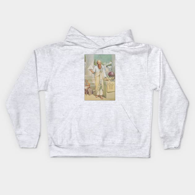 Pythagoras and the 47th Problem of Euclid Kids Hoodie by Star Scrunch